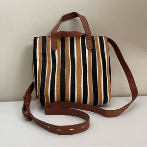 Madewell - The Small Transport Crossbody Bag in Striped Calf Hair